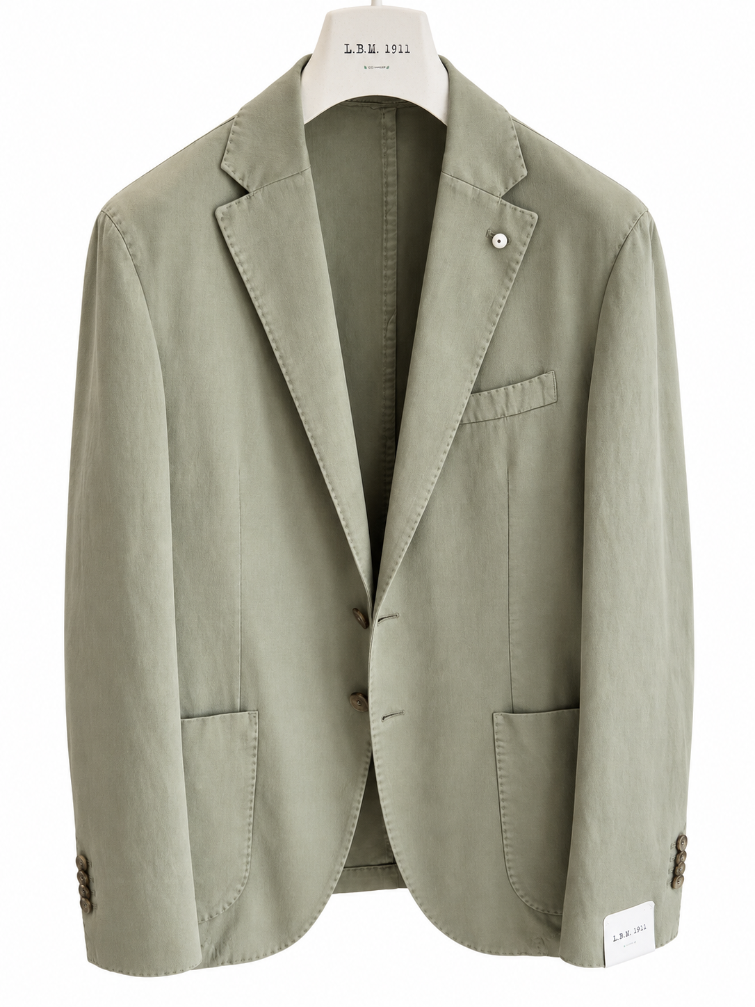 L.B.M. 1911 — Giacca in lyocell, lino e cotone verde salvia