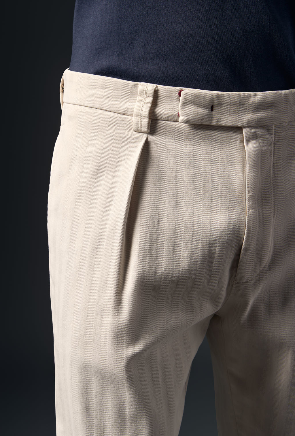 Berwich — Pantalone Chiaia Legacy in cotone stretch spinato