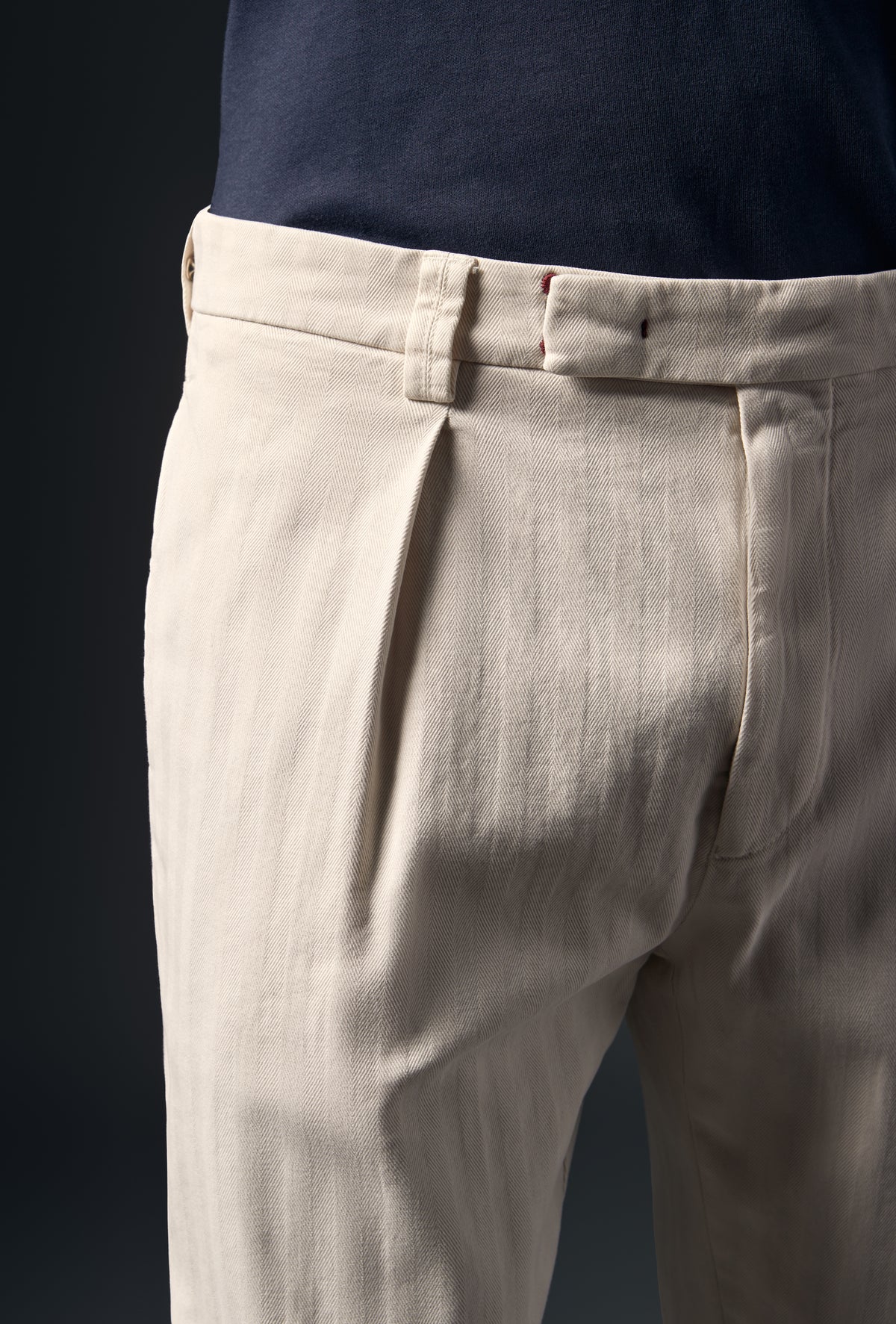 Berwich — Pantalone Chiaia Legacy in cotone stretch spinato