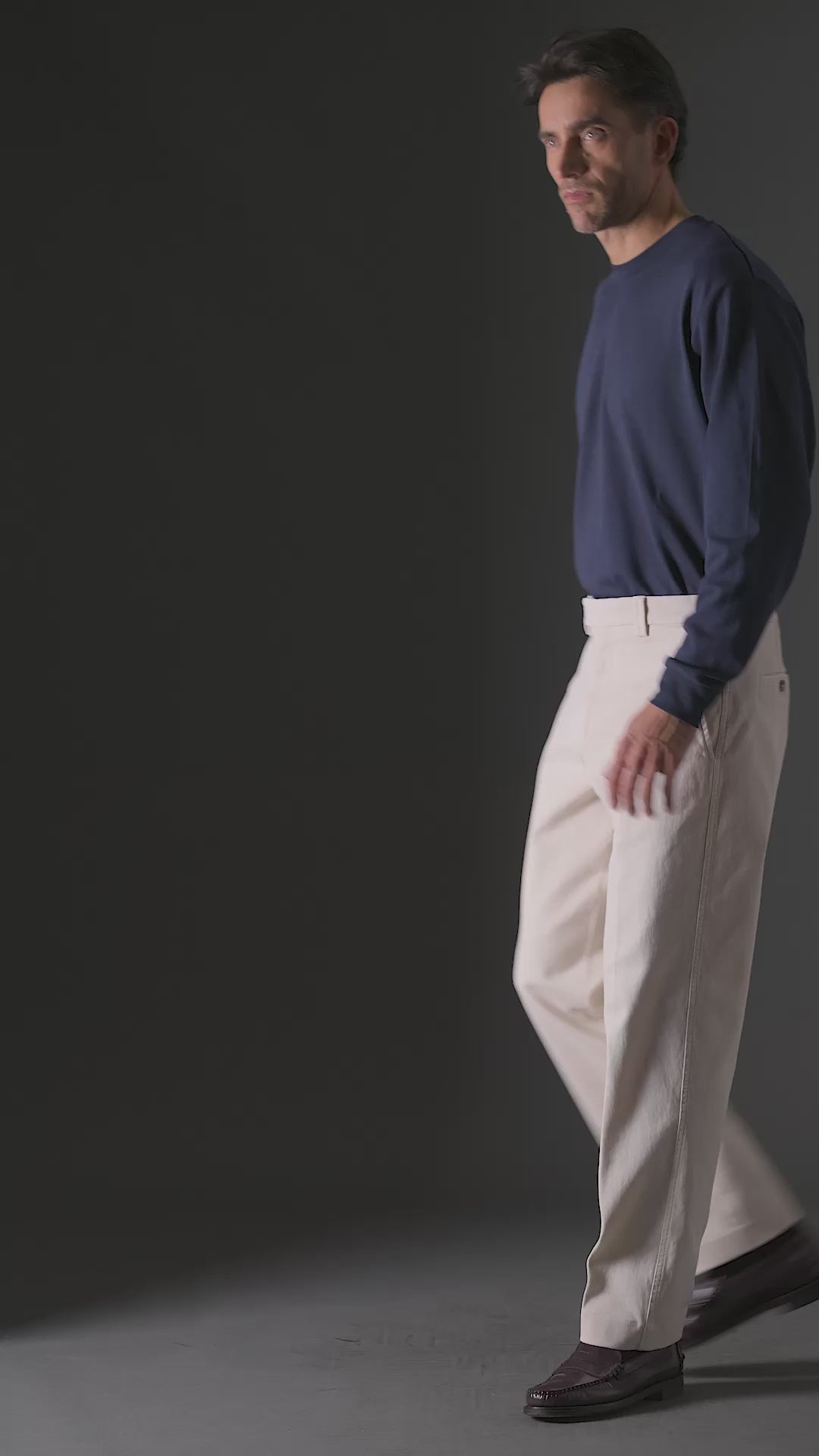 Berwich — Pantalone Chiaia Legacy in cotone stretch spinato